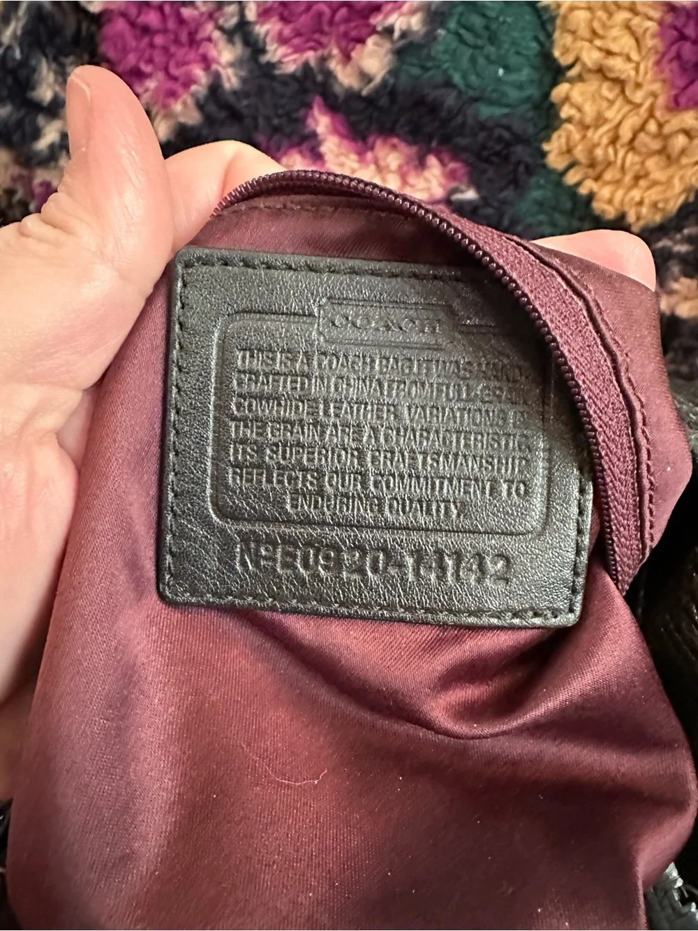 Coach Black Pebbled Leather Hobo with Silver Chain Accents